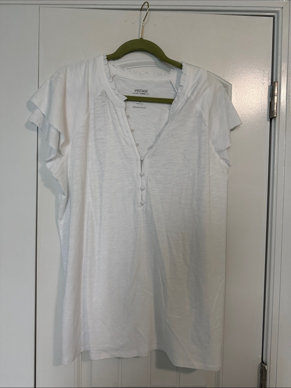 torrid White Slub Jersey Henley